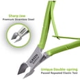 thumbnail image 3 of Coupe-cuticules Professionnel Temogu en Acier Inoxydable avec Lames de Mâchoire Tranchantes, Coupe-Cuticules, Pousse-Cuticules, Outils de Manucure avec Double Ressort pour Enlever les Cuticules des Ongles (Vert), 3 of 4