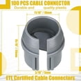 thumbnail image 4 of 100 Conectores de Cable No Metálicos, Hebilla de Fijación de Alambre, Instalación de Estilo una Presión para Cableado 14/2-10/3 AWG, (1/2 Pulgada), 4 of 7