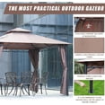 thumbnail image 4 of YRLLENSDAN 10'x13' Gazebo, Outdoor Canopy for Patio Tent Canopy Pop Up Gazebo with Sidewall Outside Tents for Backyard, 4 of 6