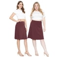 thumbnail image 2 of Stretch Is Comfort Women's Ultra Flex A-Line Knee Length Skirt | Adult Small- 3x, 2 of 7