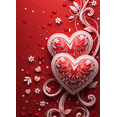thumbnail image 4 of Valentine's Day Heart Love Backdrop Banner Romantic Flower Design Wedding Photo Props Party Decorations Background Event Display, 4 of 4