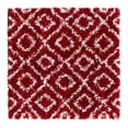 thumbnail image 3 of Unique Loom Trellis Shag Collection Area Rug - Ruth (3' 3" Square Burgundy Red/Ivory), 3 of 10