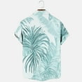 thumbnail image 6 of Stamzod Men's Hawaiian Shirt Summer Short Sleeve Tropical Vacation Button Down Beach Floral Palm Shirts Mens&nbsp;Oversized Casual&nbsp;Tops Green EE XXL, 6 of 6