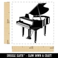 thumbnail image 2 of Grand Piano Musical Instrument Self-Inking Rubber Stamp Ink Stamper - Brown Ink - Small 1 Inch, 2 of 7