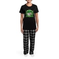thumbnail image 4 of CafePress - Happy St. Patrick's Day Poodl Women's Dark Pajamas - Women's Short Sleeve Print T-Shirt and Pants Dark Cotton Pajama Set, 4 of 7