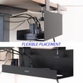thumbnail image 4 of VIVO Black 17 inch Clamp-on Cable Management Power Strip Tray System for Desk, 4 of 9