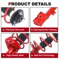 thumbnail image 2 of TOPAZ Red Front Complete Struts w/Coil Springs Shock Absorbers Assembly 182367 + 182368 Compatible with 2007-2012 Dodge Caliber 2007-2010 Jeep Compass Patriot 172368, 172367, 2 of 9