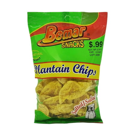 Bemar Snacks Plantain Chips Lime