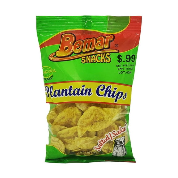 Bemar Snacks Plantain Chips Lime