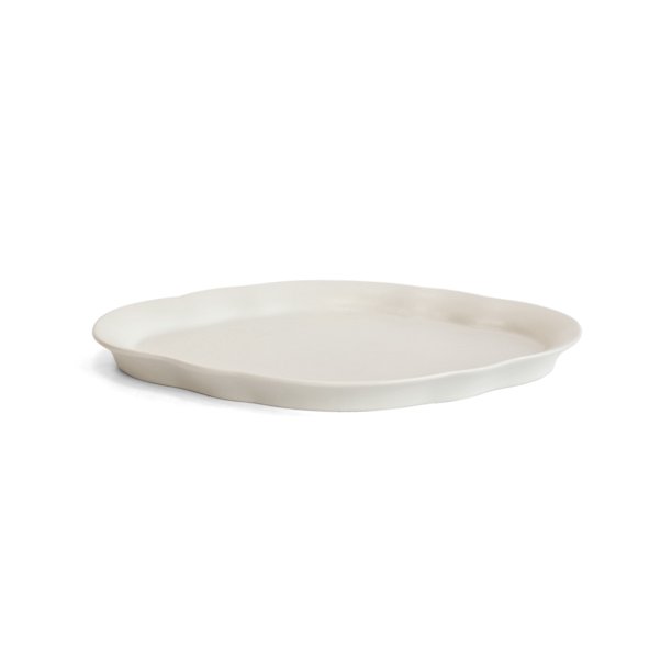 Over and Back Beige Stoneware Serving Platter