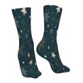 thumbnail image 7 of Bingfone Christmas Snowflake Prirnt Women's Men's Fun Pattern and Solid Crew Socks-1 Pair Pack-Cool & Classic Novelty Design Gifts, 7 of 7