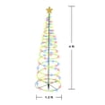 thumbnail image 3 of Solar LED Metal Christmas Tree Outdoor Holiday Decor Stake Light - 4 Feet, Multi-Colored - 2 Pack, 3 of 4