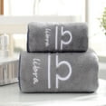 thumbnail image 6 of Super Absorbent Bath Towel Set 2-Pack Microfiber Coral Velvet Quick Dry Gym Pool Bath Sheet 14x29in & 28x55in Gray Home Spa Absorbent Towel, 6 of 6