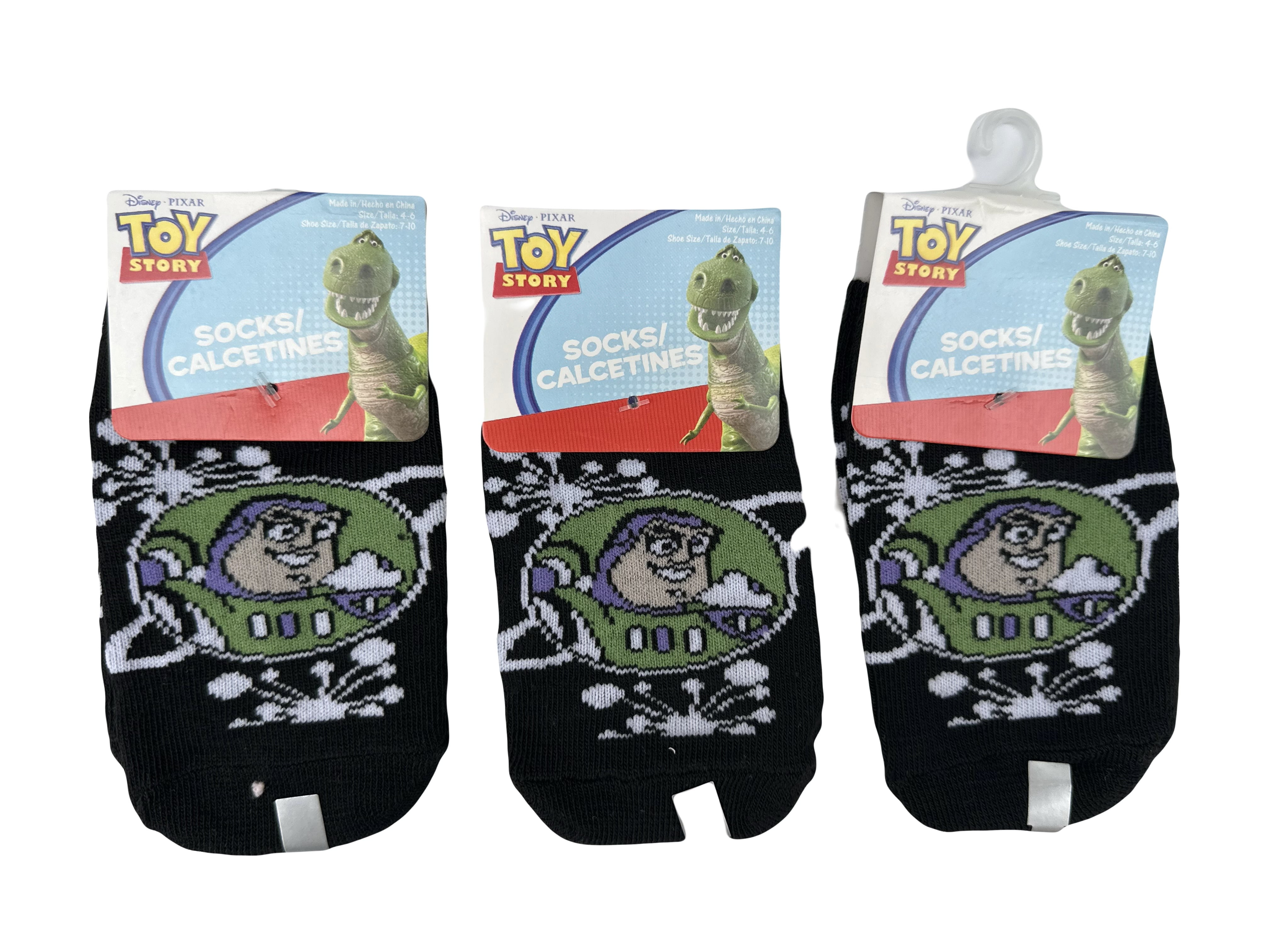 5 Pairs Of Disney Toy Story Woody And Buzz Socks For Children - Kid Size 6-8