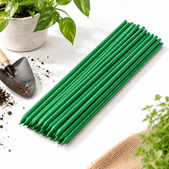 3 Ft 50 Pack Steel Garden Stakes for Outdoor Climbing Plant Support
