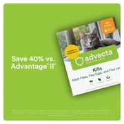 (3 pack) Advecta II Flea Treatment for Small Cat, 4 Monthly Treatments
