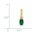 thumbnail image 2 of 14k 6x4 Oval May/Emerald and Diamond Pendant XBS278, 2 of 2