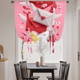 thumbnail image 3 of Valentine's Day Balloon Curtains for Bedroom/Front Door/Bathroom, Romantic Pink Love Letter Cute Tie Up Curtains 63 Inch Length Light Filtering Kitchen Curtains Shades for Windows 46"x63", 3 of 8