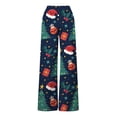 thumbnail image 5 of CONZONE Womens Sweatpants Xmas Tree Graphic Baggy Sports Pants for Women Elastic Waist Drawstring Wide Leg Fall Winter Workout Athletic Trousers, 5 of 6