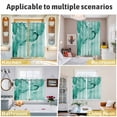 thumbnail image 6 of Turquoise Marble Kitchen Curtains 96 Inch Length, Nature Marble Stone Ripple Modern Art Grommet Top Bedroom Living Room Curtains, Light Filtering Cafe Curtain Drapes 2 Panels Set 104''x96'', 6 of 9