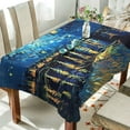 thumbnail image 4 of Coolnut Starry Night Rectangle Tablecloth Waterproof Polyester Table Clothative Stain Resistant & Wrinkle Resistant Washable Table Cover for Dining Table/Party/Camping 60x60 Inch Decor Gift, 4 of 7