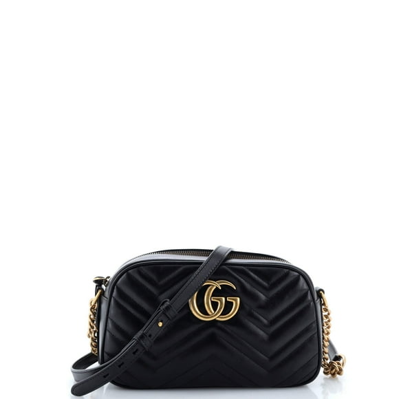 Pre-Owned GG Marmont Shoulder Bag Matelasse Leather Small By Rebag