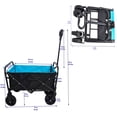 thumbnail image 2 of ENYOPRO Utility Garden Wagon, Heavy Duty Collapsible Wagon, All Terrain Wheels Beach Wagon, Adjustable Handles and 600D polyester Fabric, Folding Wagon Cart for Patio Camping Beach Shopping, JA2047, 2 of 8