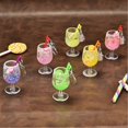 thumbnail image 4 of Elegant Charm Small Tumbler Keychain Pendant with Fruit Bag Charm Fashion Statement Pieces for Fashionable Women Yellow, 4 of 5
