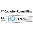 Avery Durable LegalSize NonView Binder, 1" Round Ring, Black (06400