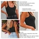 thumbnail image 5 of Camiseta sin mangas para mujer, cuello redondo, ajustado, Color puro, chaleco sin mangas de verano para uso diario, 5 of 6