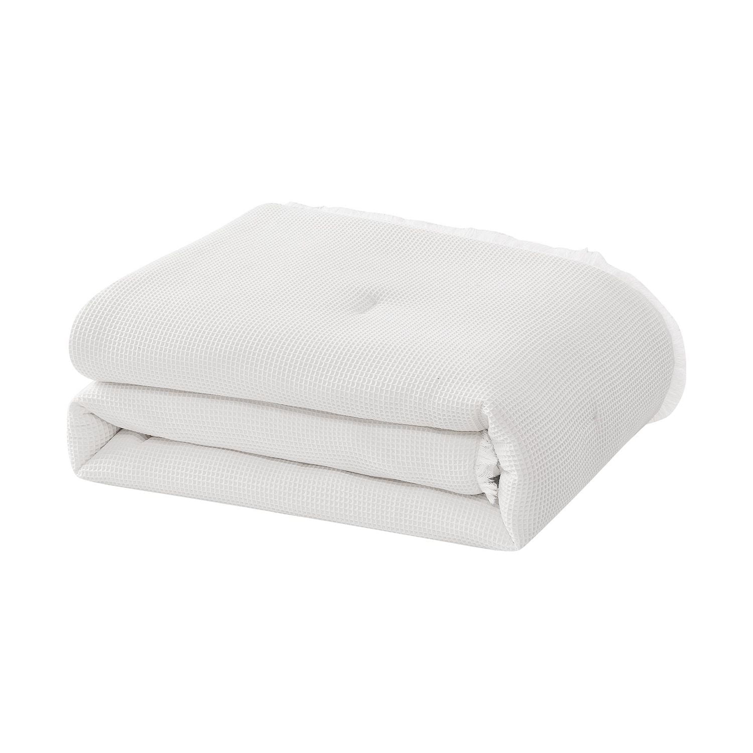 Ensemble d'édredon réversible en coton gaufré 3 pièces Charlotte