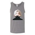 thumbnail image 2 of Wild Bobby, Hip Marilyn Monroe Portrait Classic Beauty Pose, Famous People, Men Graphic Tank Top, Heather Grey, Small, 2 of 4