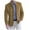Khaki, variant on Men's Stand Collar Suede Blazers Vintage Button Down Sports Coat Cowboy Stylish Long Sleeve Suit Jackets