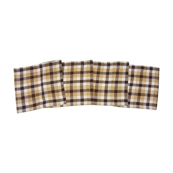 13" x 72" Dunmore Plaid Cocoa Table Thanksgiving Table Runner
