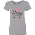 thumbnail image 3 of Inktastic Baby on Board with Arrow Pink Footprints and Hearts Women's T-Shirt, 3 of 5