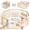 Multicolor1, variant on Buballino Natural Wood Baby Playpen - 27.5" Flexible 4-Piece Assembly Set