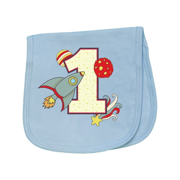 Inktastic 1st Birthday Outer Space Theme Baby Burp Cloth