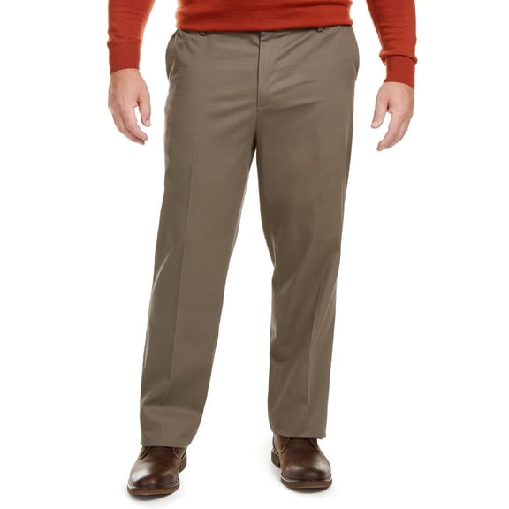 Dockers Mens Big & Tall Signature Lux Cotton Classic Fit Creased Stretch Khaki Pants