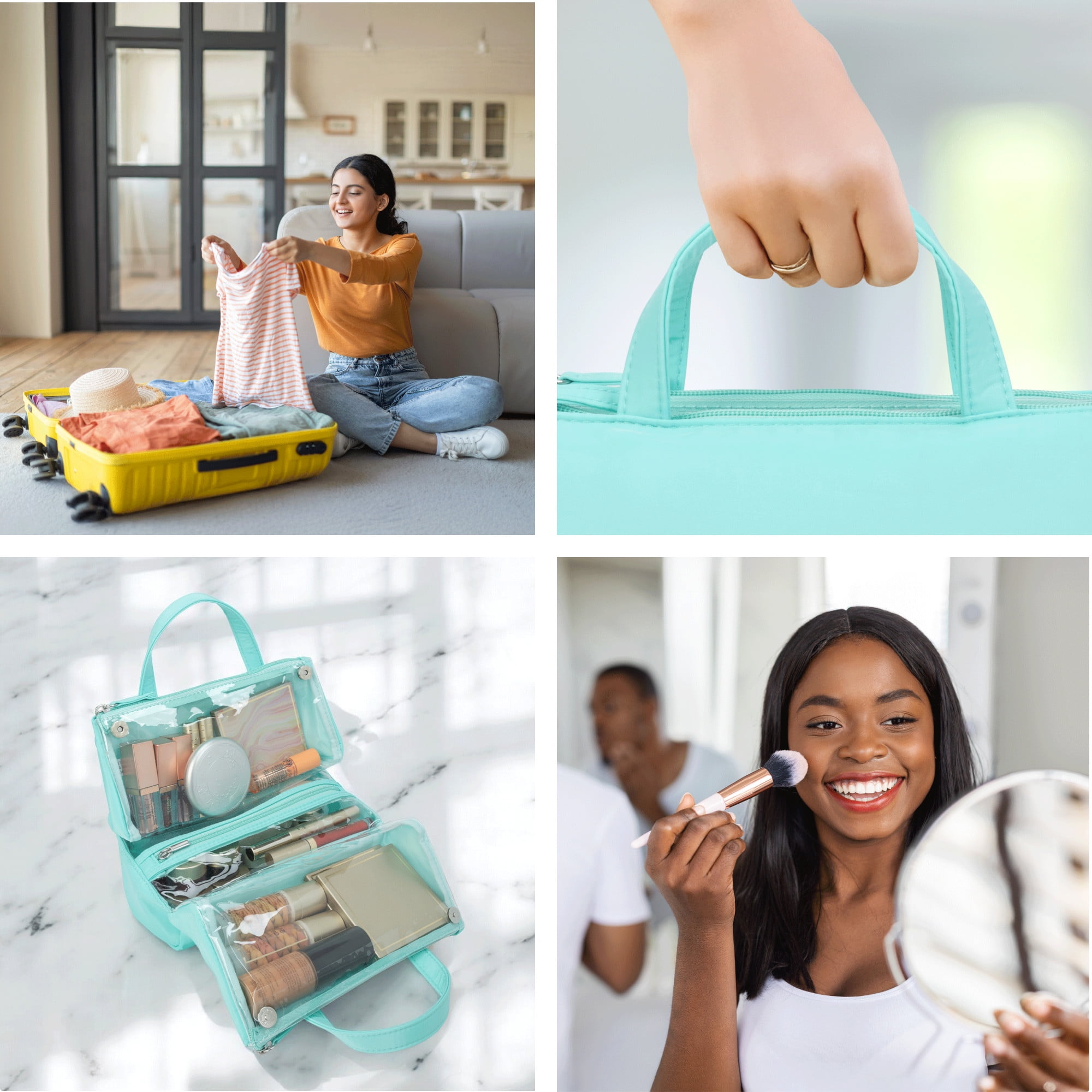 EQB - Cosmetic Bag - 3 Comp, EQB Cosmetic Bag