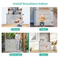 thumbnail image 4 of Sunnycome Retractable Baby Gate,Mesh Dog Gate,33"Tall Extends up to 63" Wide,Child Safety Gate for Doorways,Stairs,Hallways,Indoor Outdoor Gray, 4 of 8