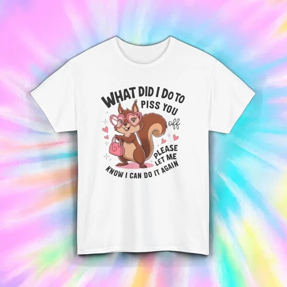 Hot Trending Sassy Squirrel T-Shirt Funny Cute Let Me Do It Again Design Preview Only