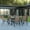 Brown, variant on BizChair Brazos Series 7-Piece Outdoor Rippled Glass Patio Table Set with 6 Chairs, Brown