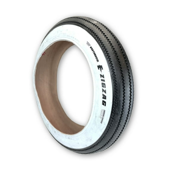 Vee 20x4.0 White Wall Zig Zag E-Bike 50 Tire Folding Bead Endurance Compound