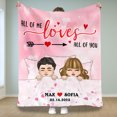 thumbnail image 1 of All Of Me Loves All Of You Couple Personalized Premium Fleece Blanket,, 1 of 3