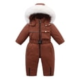thumbnail image 2 of XIMIN Baby Boy Girl Snowsuit Toddler Winter Girl Jacket Coat Snow Ski Suit Clothes Hooded Jumpsuit Romper Coat Outwear Kid Snow Suits Outfits, 2 of 8