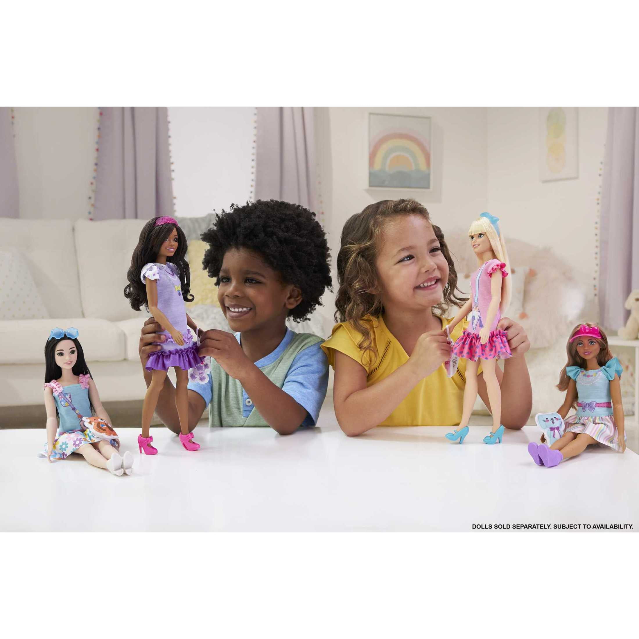 My First Barbie Doll for Preschoolers, 'Malibu' Blonde Posable Doll with Kitten and Accessories