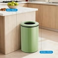 thumbnail image 4 of 40 Liter / 10.6 Gallon Round Trash Can,Large Stainless Steel Open Top Garbage Can with Removable Inner Bucket for for Kitchen, Office, or Bathroom,Green, 4 of 5