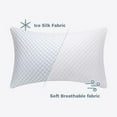 thumbnail image 3 of Shredded Memory Foam Pillowing Size Set of 2, Cooling Pillows for  2 Pack, Adjustable Loft Bed Firm or Soft Pillows for Side, Back, Stomach, Hot S pers (20"x 36"), 3 of 6