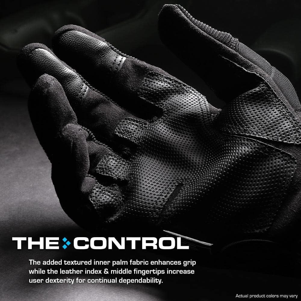Glove Station Motorcycle Gloves for Men - Touchscreen Riding Gloves with Impact Protection - Motorcycle Gear for Road & Dirt Bike Use, Black, Small
