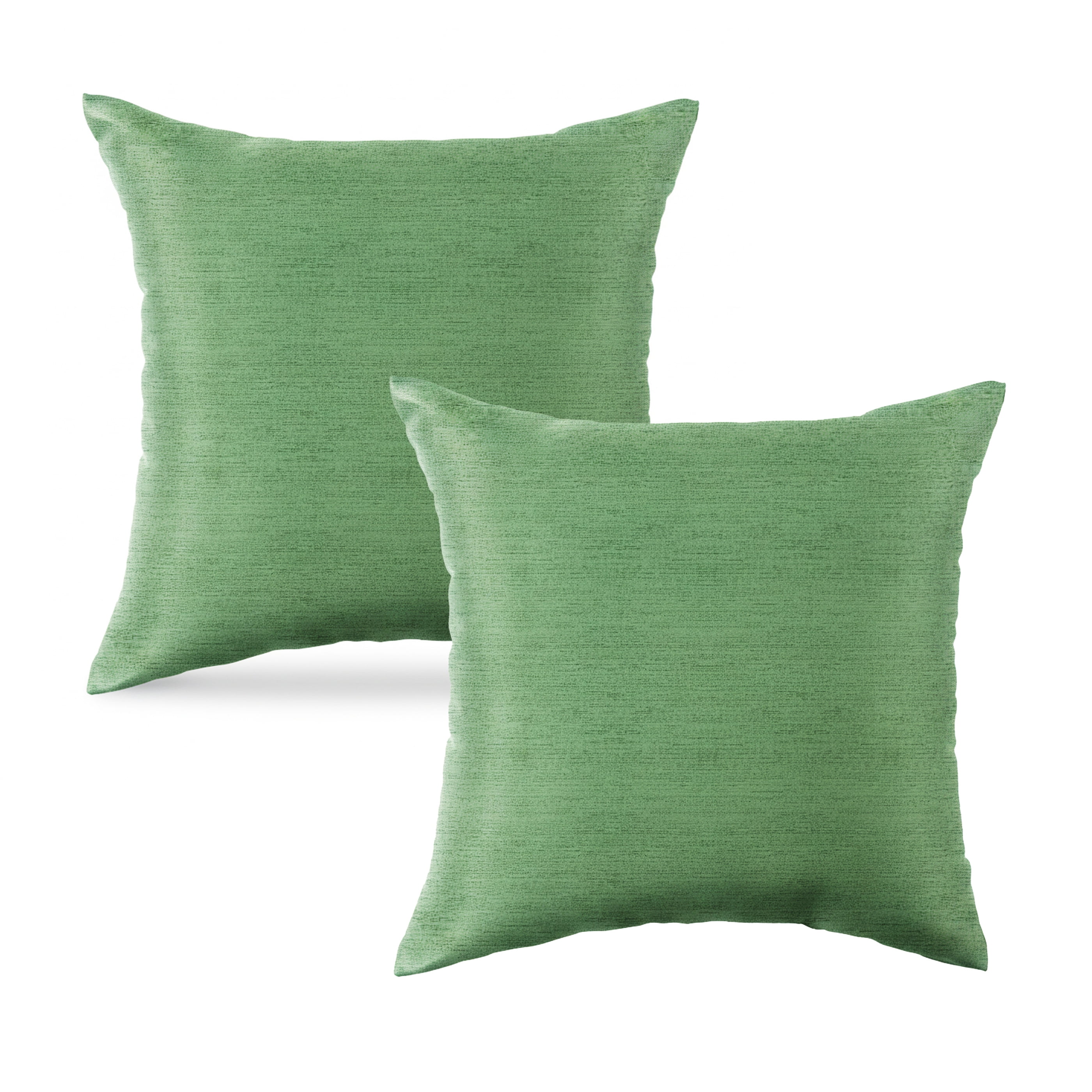 Mainstays 16 in x 16 in Green Solid Texture Outdoor Pillow, Green